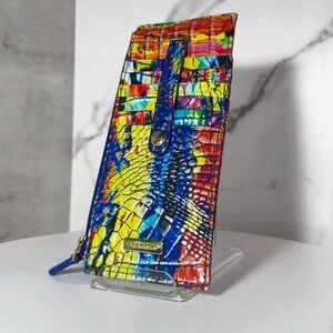 Brahmin RARE Energy Melbourne Multicolor Genuine Leather Credit Card Wallet 🌈